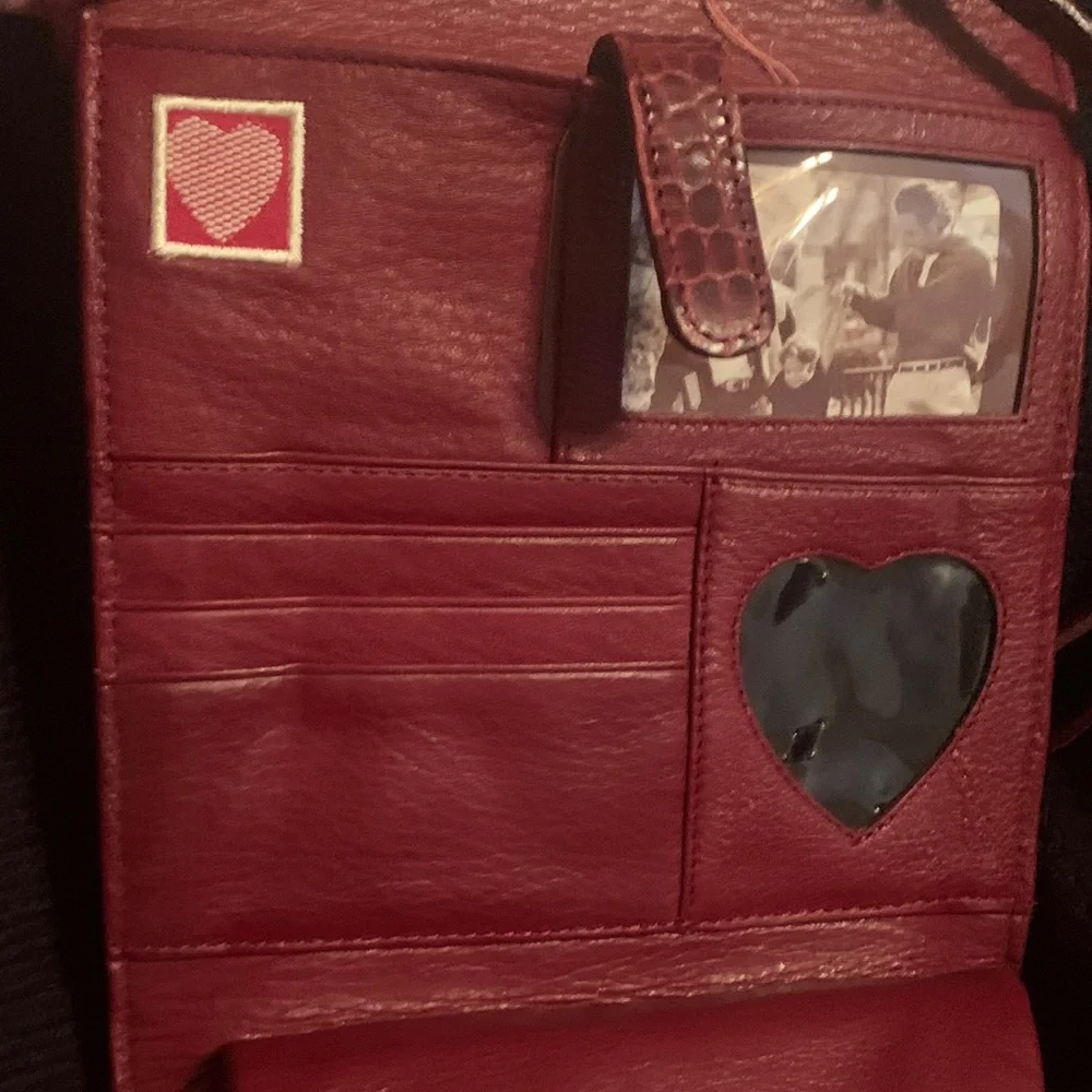 Brighton Red Crocodile Pattern Crossbody Bag - Picture 7 of 8